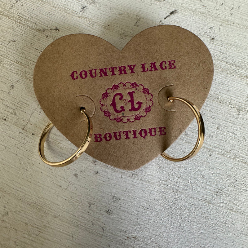 thin Gold hoop earrings 