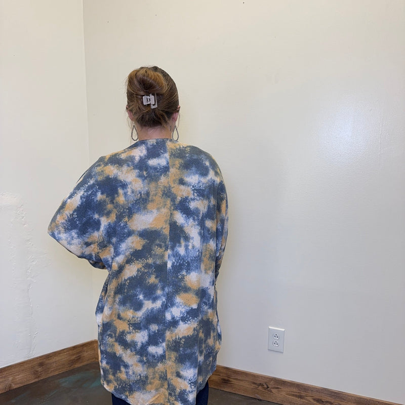 Tie Dye Print Dolman Cardigan - Country Lace Boutique