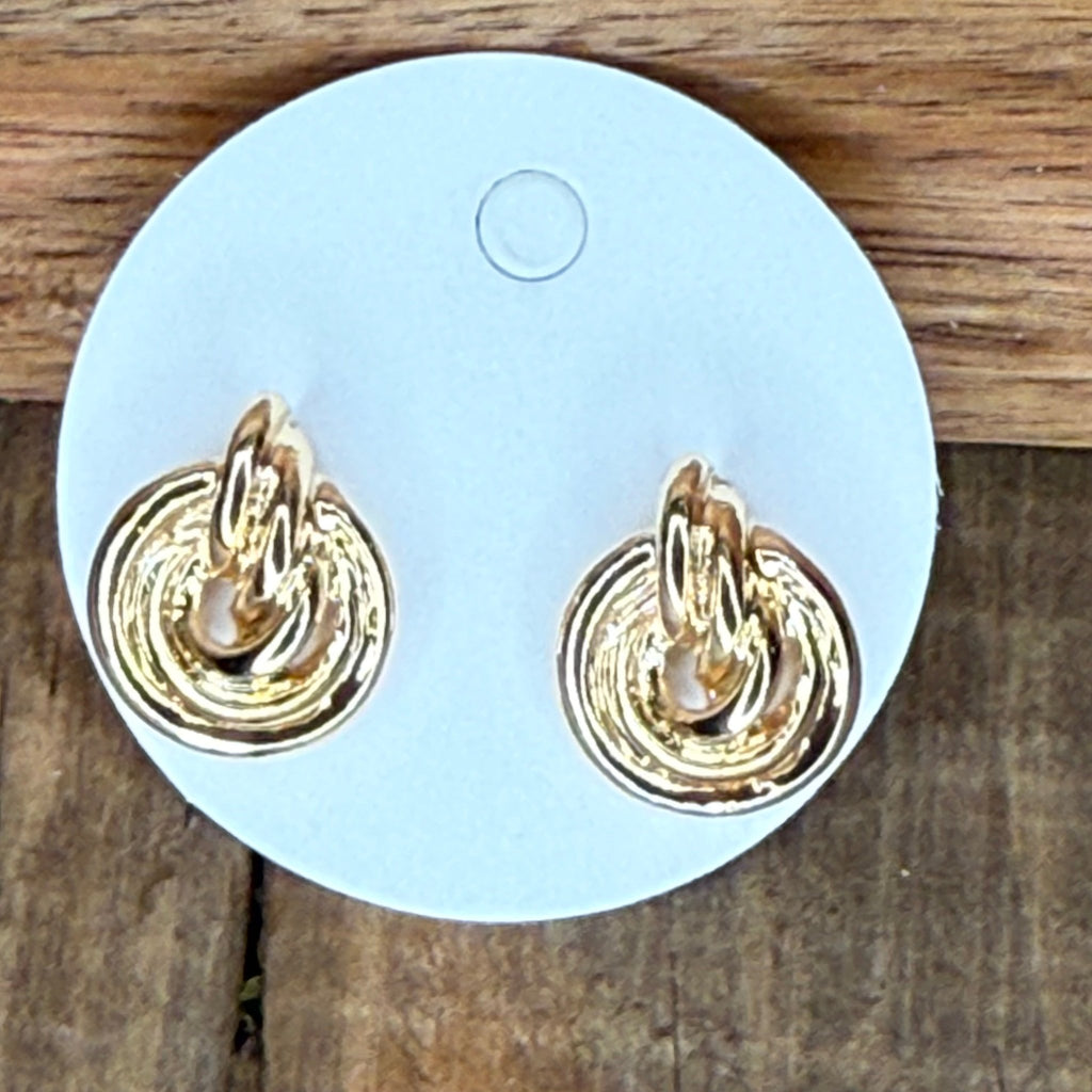 Tiny Gold Knot Fashion Earring - Country Lace Boutique