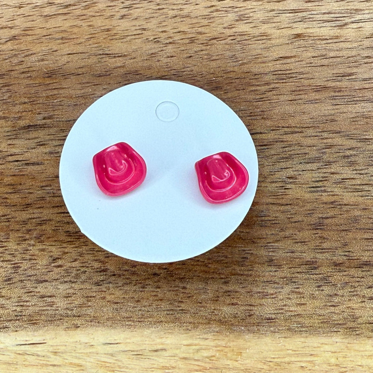 Tiny Pink Cowboy Hat Post Stud Fashion Earring - Country Lace Boutique