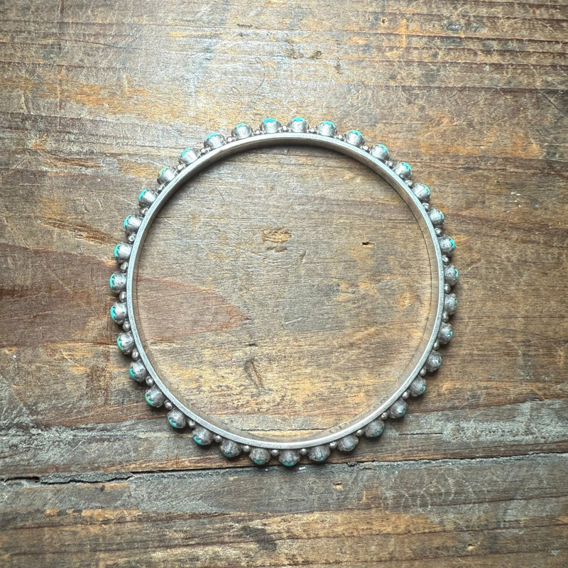 Turquoise Amazing Sterling Silver Bangle Bracelet - Country Lace Boutique