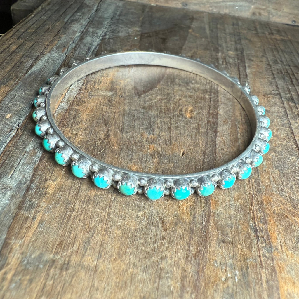 Turquoise Amazing Sterling Silver Bangle Bracelet - Country Lace Boutique