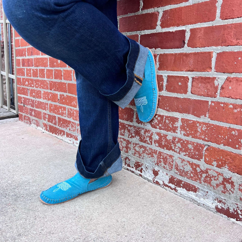Turquoise Bootstitch Dayworker Broncy Donkey Shoe - Country Lace Boutique