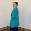 Turquoise Bubble Open Front w/ Pockets Long Sleeve Cardigan - Country Lace Boutique