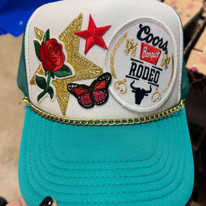 Turquoise Coors Custom Trucker Hat - Country Lace Boutique