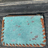 Turquoise Cowhide Leather Tooled Coin Wallet - Country Lace Boutique