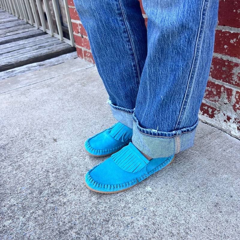 Turquoise Fringe Dayworker Broncy Donkey Shoe - Country Lace Boutique