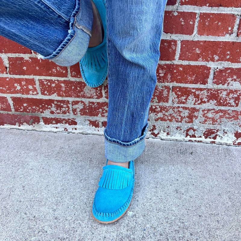 Turquoise Fringe Dayworker Broncy Donkey Shoe - Country Lace Boutique