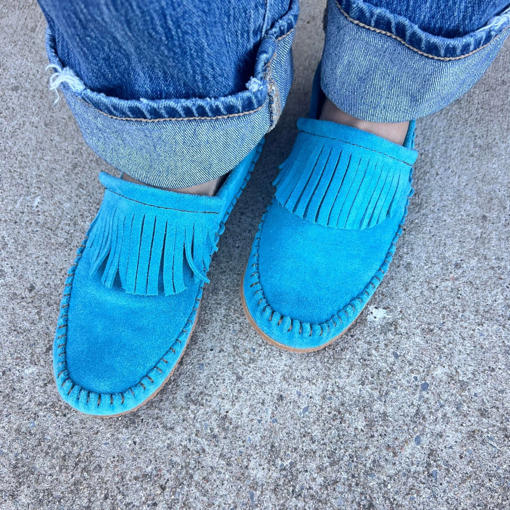 Turquoise Fringe Dayworker Broncy Donkey Shoe - Country Lace Boutique