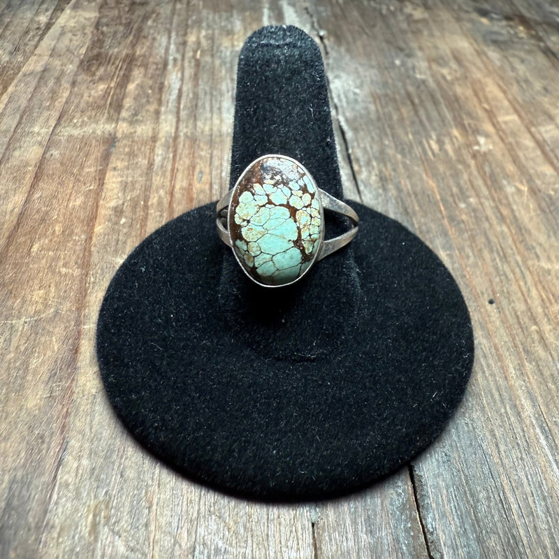 Turquoise Oval Sterling Silver Ring - Country Lace Boutique