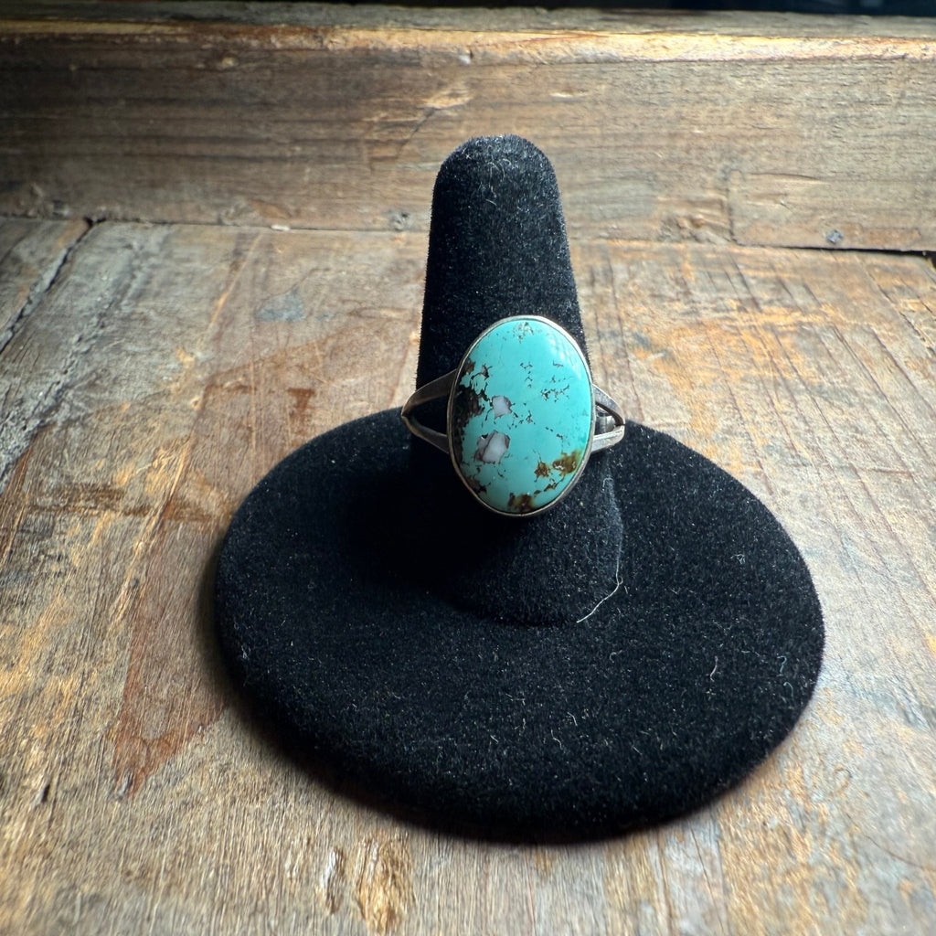 Turquoise Oval Sterling Silver Ring - Country Lace Boutique