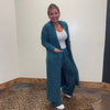Turquoise Sunrise Ribbed Duster Cardigan - Country Lace Boutique