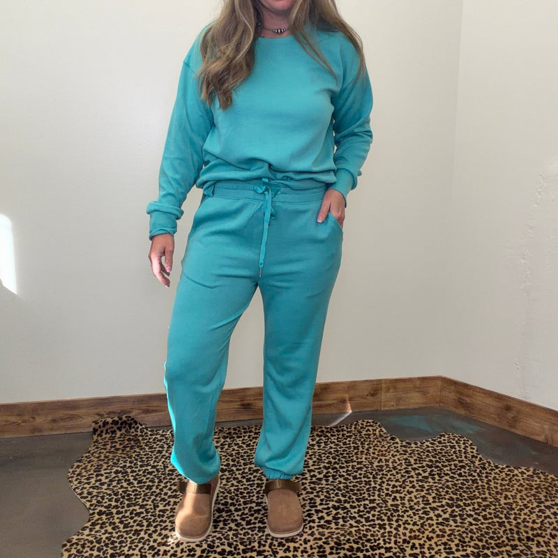 Turquoise Super Soft Sweat Shirt - Country Lace Boutique