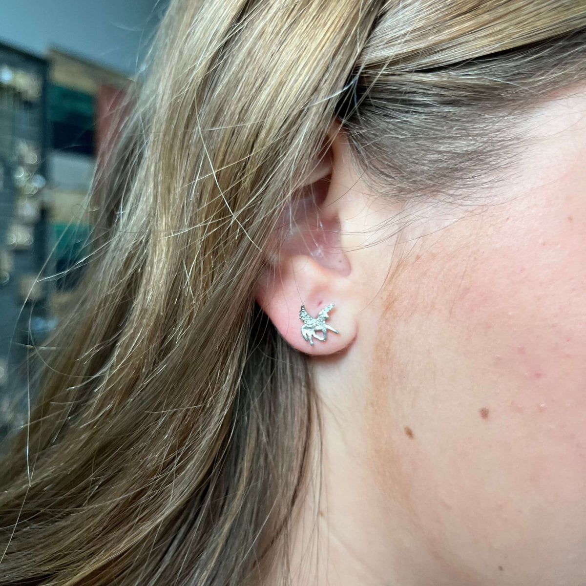 Unicorn Stud Post Fashion Earring - Country Lace Boutique