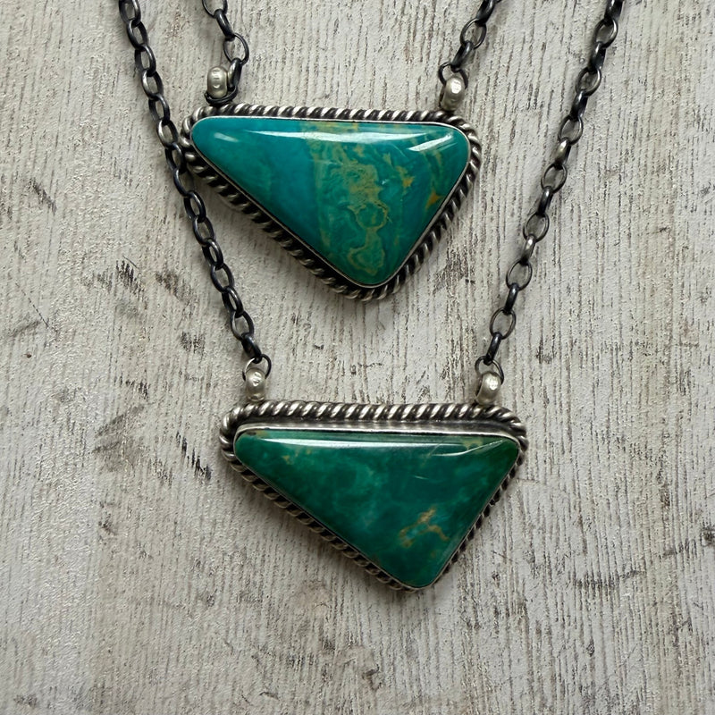 Unique Kingman Turquoise Sterling Silver Necklace - Country Lace Boutique