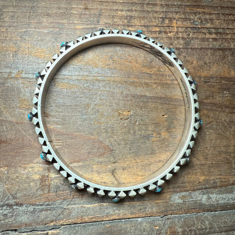 Unique Turquoise Bangle Sterling Silver Bracelet - Country Lace Boutique