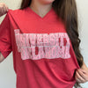 University of Oklahoma Modern Storyboard V - Neck Short Sleeve T Shirt - Country Lace Boutique