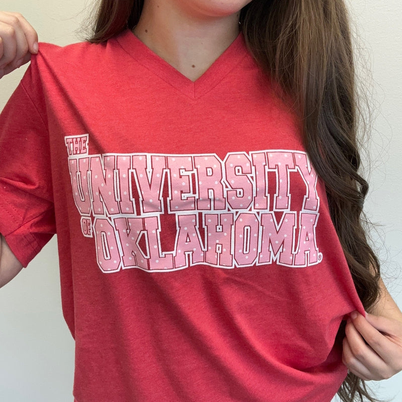 University of Oklahoma Modern Storyboard V - Neck Short Sleeve T Shirt - Country Lace Boutique