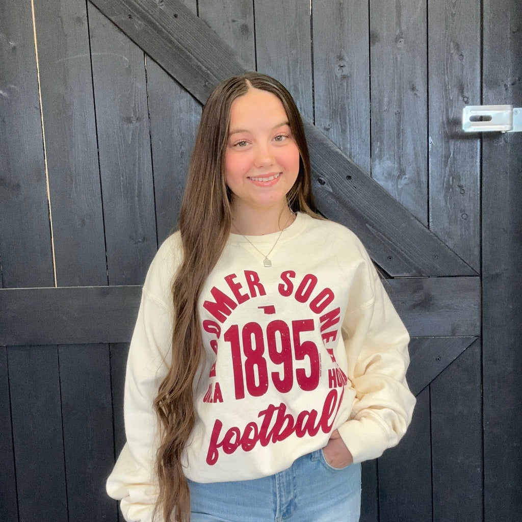 University of Oklahoma Vintage Arch Boomer Sooner Sweatshirt - Country Lace Boutique