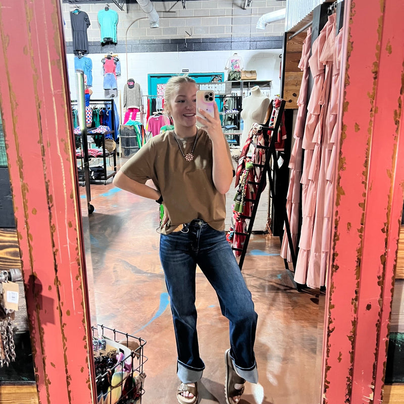 Vintage Brown Crop Top - Country Lace Boutique