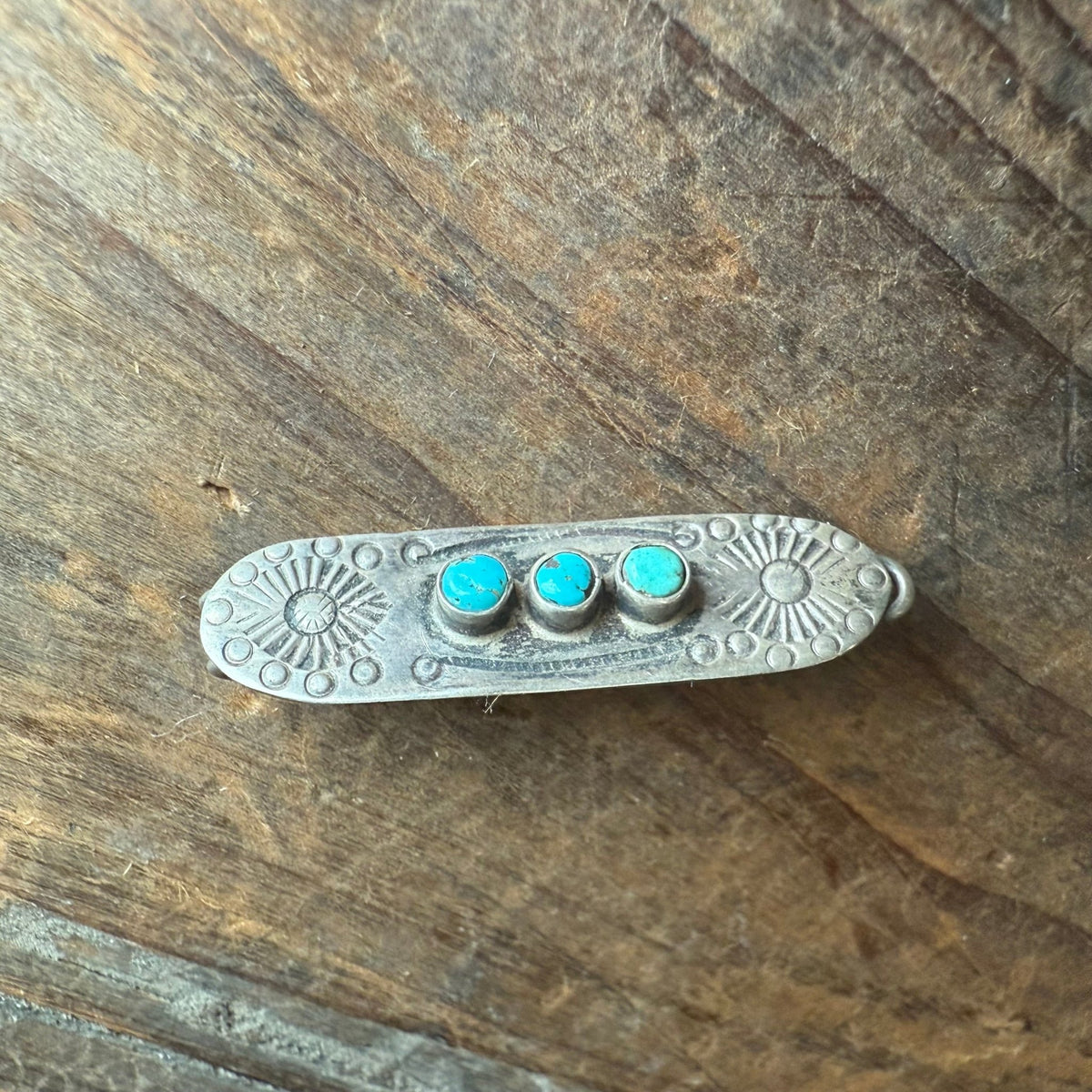 Vintage Turquoise Hat Sterling Silver Pin or Hair Pin - Country Lace Boutique