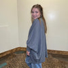 Waffle Charcoal Grey Long Sleeve Dolman Cardigan - Country Lace Boutique