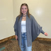 Waffle Charcoal Grey Long Sleeve Dolman Cardigan - Country Lace Boutique
