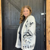 White & Black Aztec Southwestern Super Soft Sweater Cardigan - Country Lace Boutique
