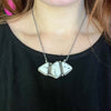 White Buffalo 3 Stone Sterling Silver Necklace - Country Lace Boutique