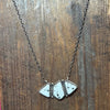 White Buffalo 3 Stone Sterling Silver Necklace - Country Lace Boutique
