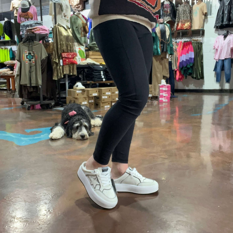 White Mule Vintage Havana Val 6 Tennis Silver Shoe - Country Lace Boutique