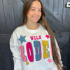 White Wild Rodeo Sweatshirt - Country Lace Boutique