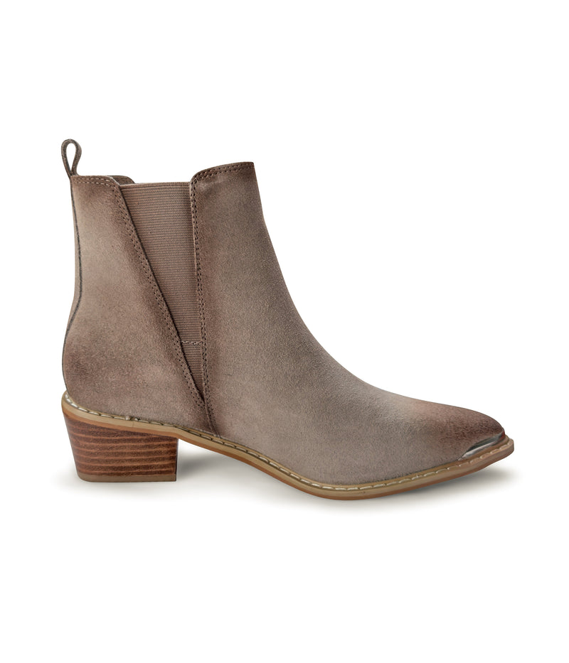 Wylie Suede Ankle Boot in Taupe