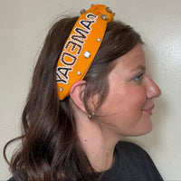 Yellow Black & White Gameday Headband - Country Lace Boutique