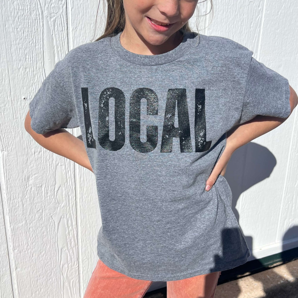 Youth Athletic Grey Local Crew Neck T-shirt - Country Lace Boutique
