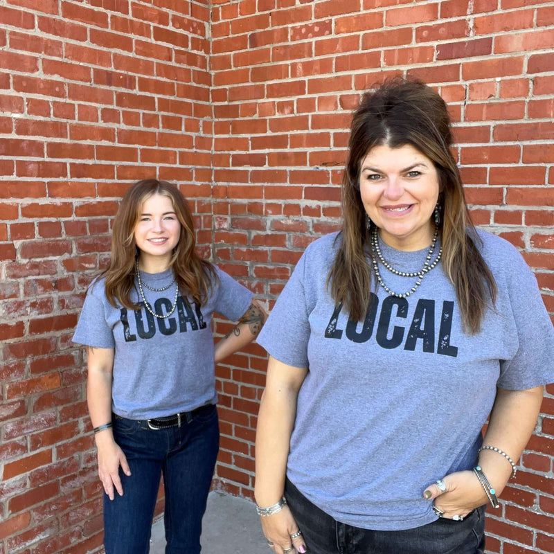 Youth Athletic Grey Local Crew Neck T-shirt - Country Lace Boutique