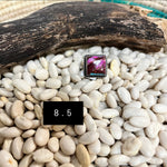 Pink Dahlia Square Genuine Ring