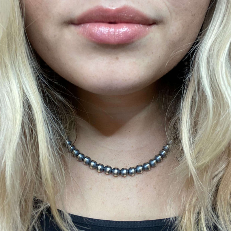 16 inch 6mm Sterling Silver Navajo Pearl Necklace - Country Lace Boutique