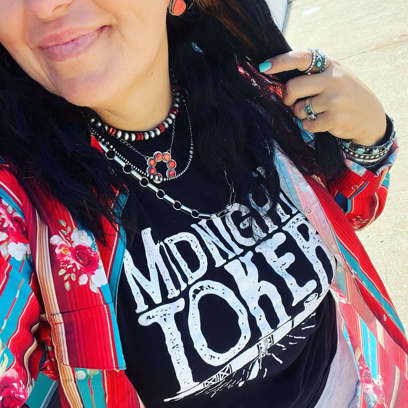 16 inch 8mm Navajo Pearl and Red Sterling Silver Necklace - Country Lace Boutique