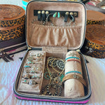 Pink Acidwash Tooled Jewelry Case - Country Lace Boutique