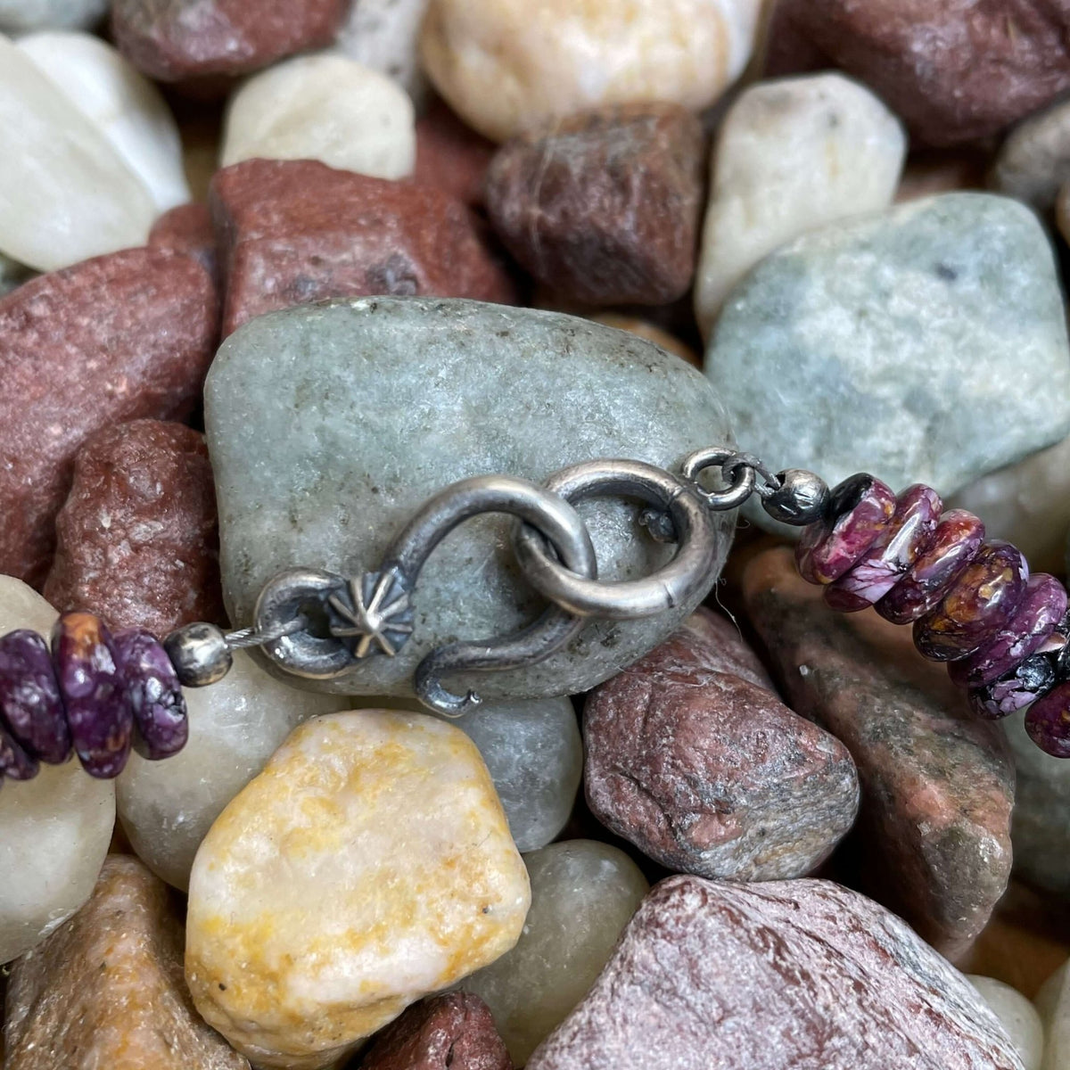 30 inch Sterling Silver Authentic Spiny Purple Chip Necklace - Country Lace Boutique