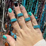 5 Stone Zuni Inlay Ring Genuine Ring1