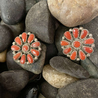 coralreadclusterearrings