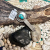 Thunder Mountain Turquoise Key Sterling Silver Necklace Pendant