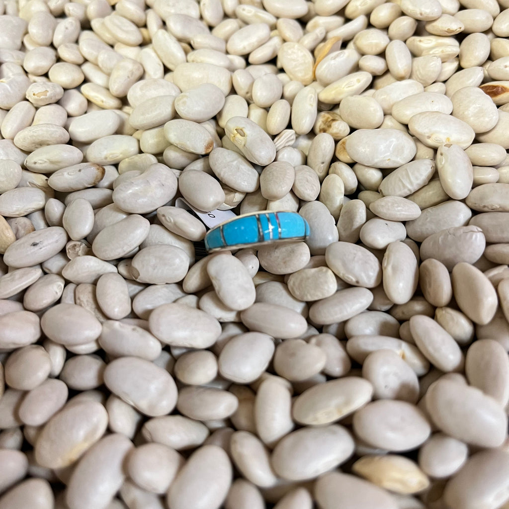 Fancy Turquoise Inlay Genuine Ring