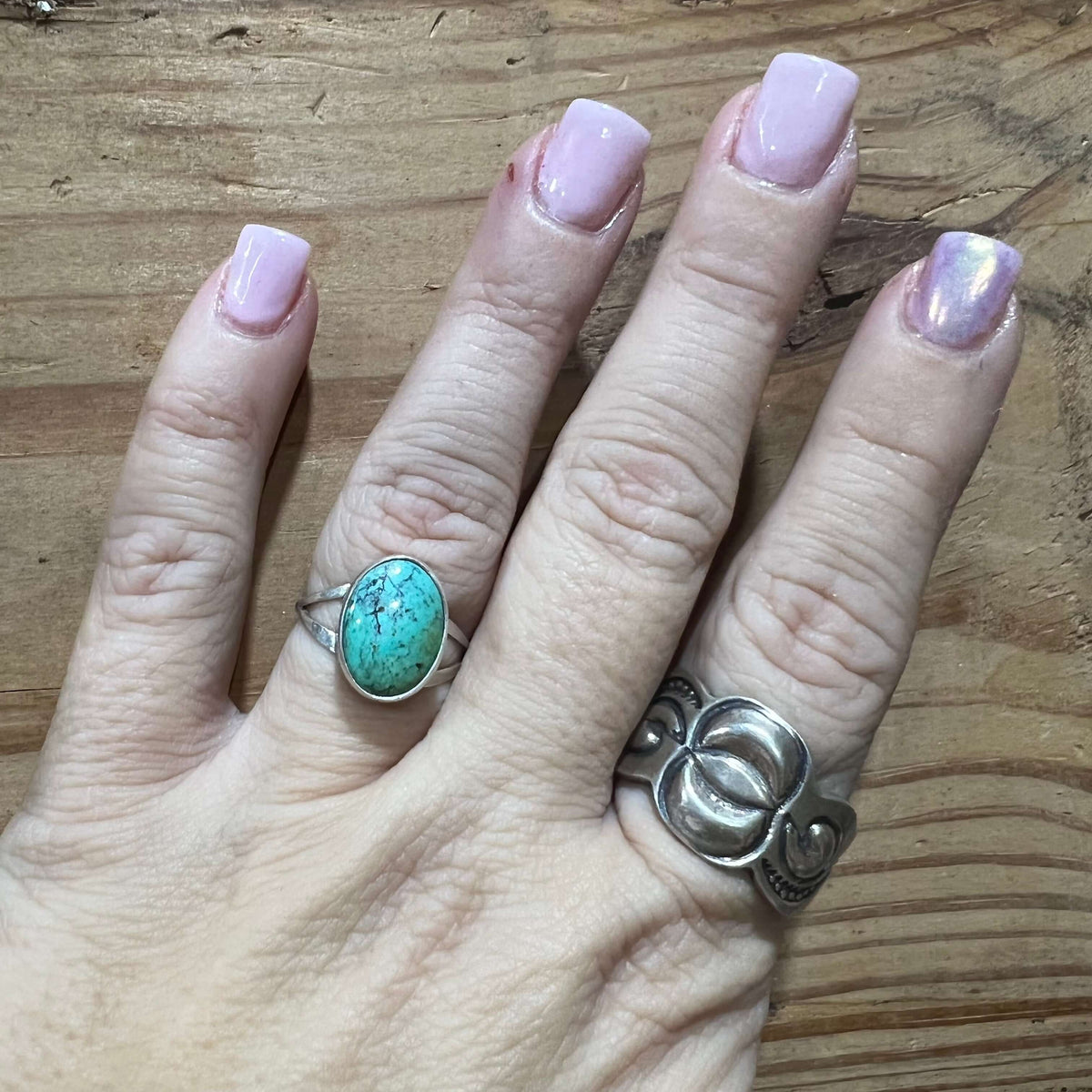 Green Turquoise Oval Genuine Ring78