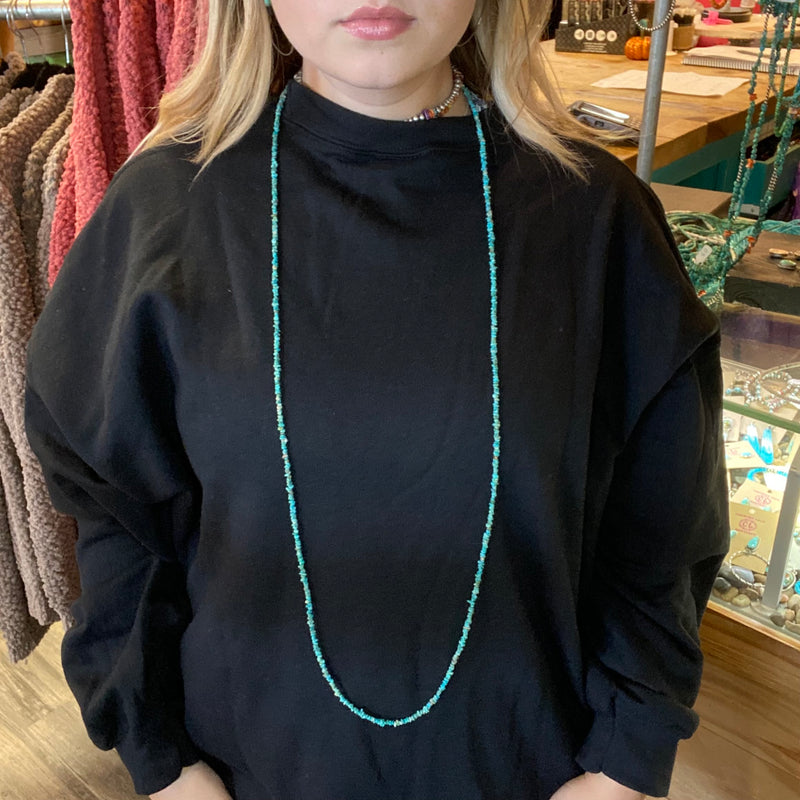 48 inch Chunky Turquoise Genuine Necklace