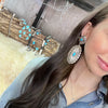 Rita Lee Concho Turquoise Genuine Post Earring - Country Lace Boutique