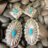 Rita Lee Concho Turquoise Genuine Post Earring - Country Lace Boutique