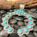 Big Campitos Turquoise Naja Genuine Pendant for Necklace - Country Lace Boutique